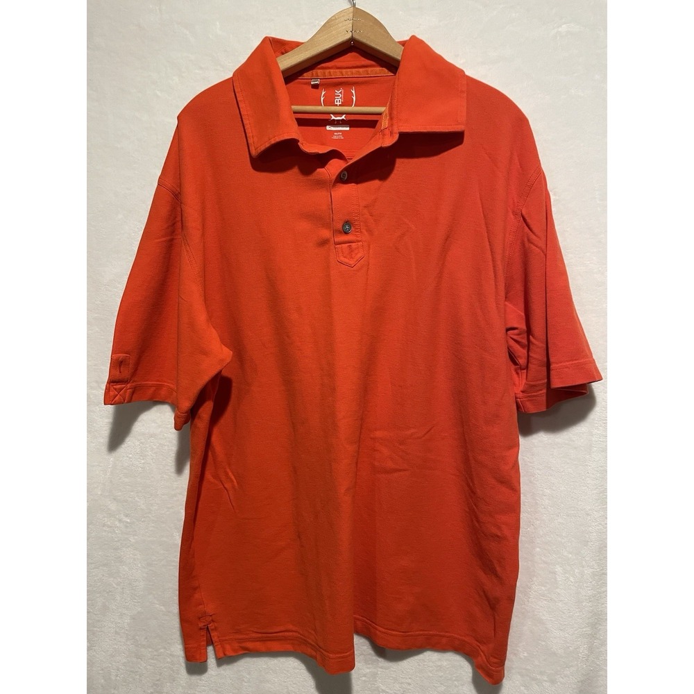 Cutter and Buck Men's XXL 100% Organic Cotton‎ Polo Shirt Bright Orange Preppy